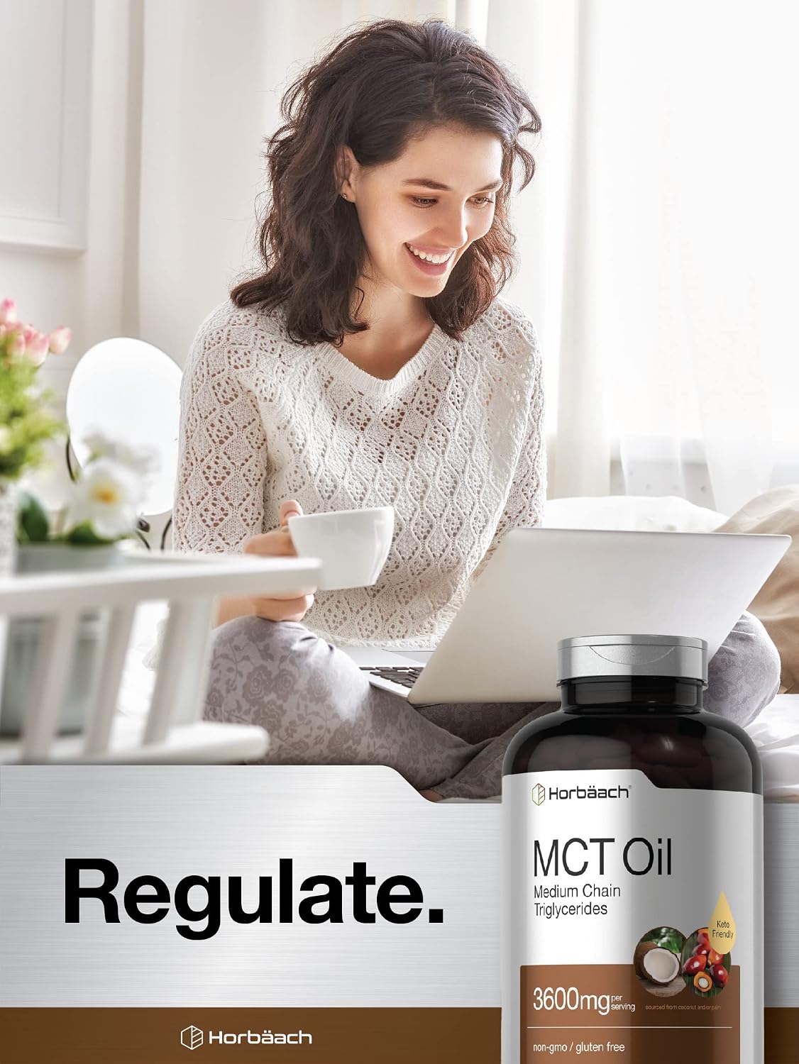 Horbäach MCT Oil Supplement | 3600mg | 300 Softgels