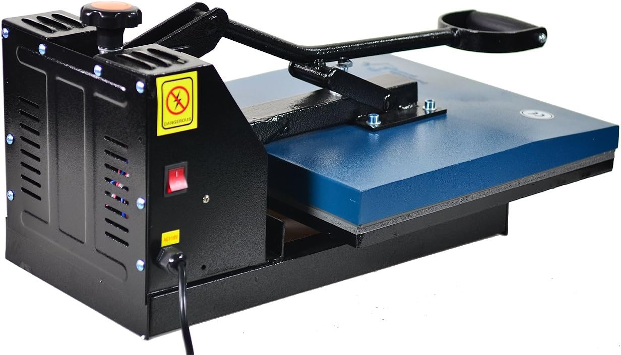 Fancierstudio Digital Heat Press 15 x 15 Sublimation Rhinestone Heat T-Shirt Machine15x15 B/BLK