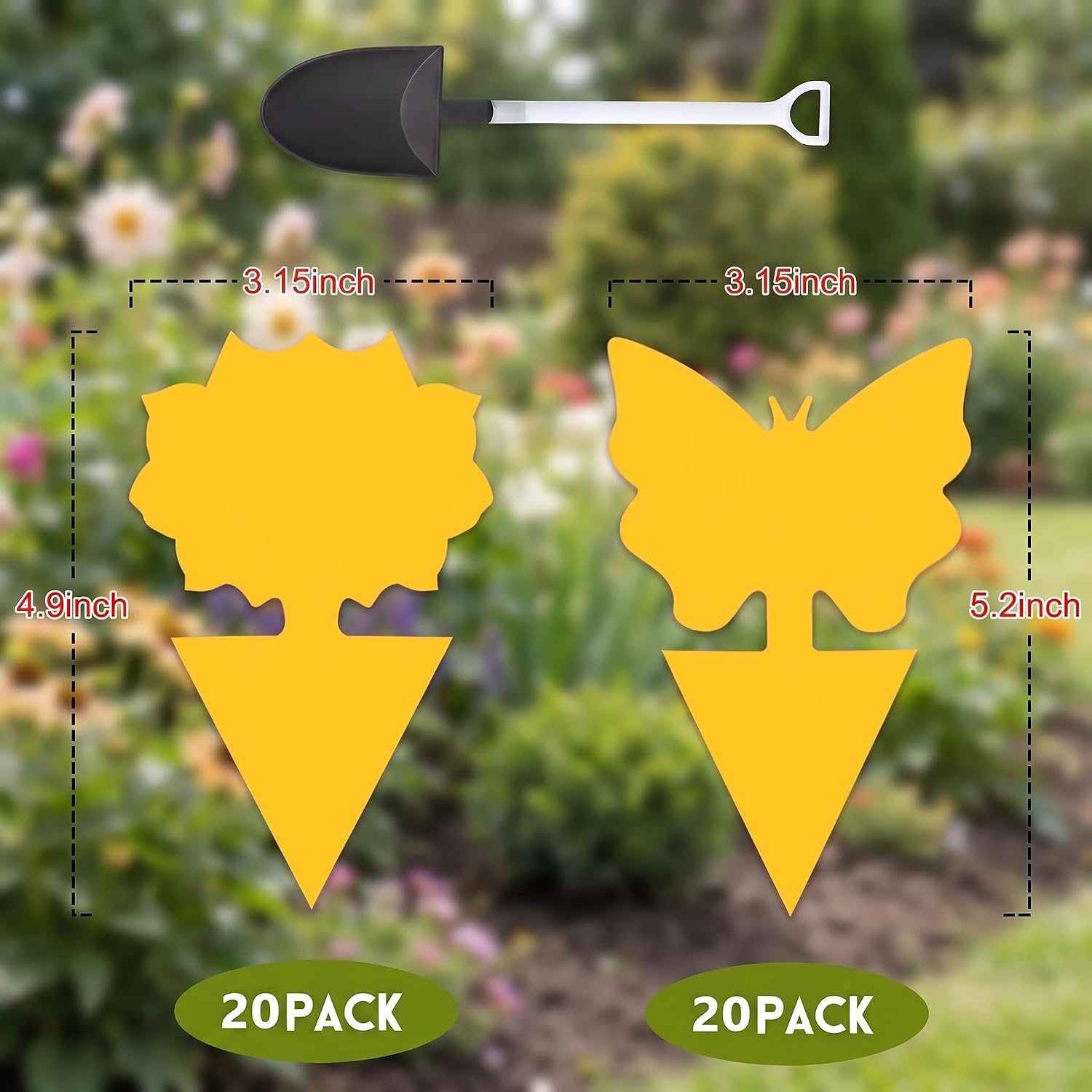 40 Pack Fungus Gnat Traps, Yellow Sticky Fruit Fly Traps for Indoor Plants