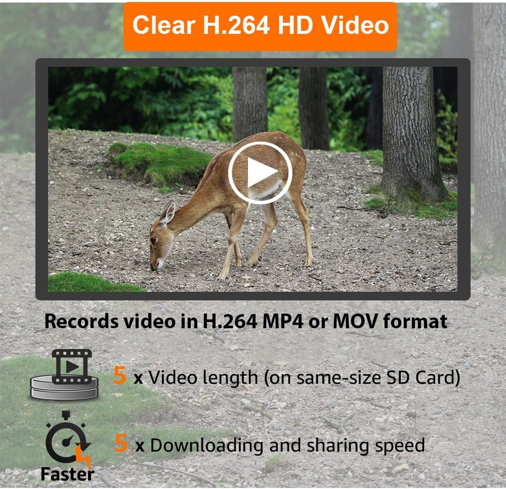 GardePro A3S Trail Camera, 64MP Photo, 1296P HD Video with Sound