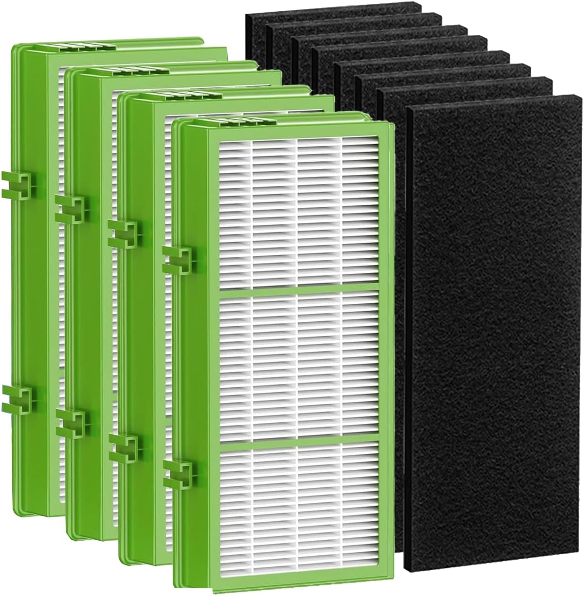 Aer1 Filter Replacement for Holmes AER1 Air Purifiers, 4 True Air Filters + 8 Carbon Booster Filters for Replacement Parts # HAPF300AH-U4R, HAP242-NUC