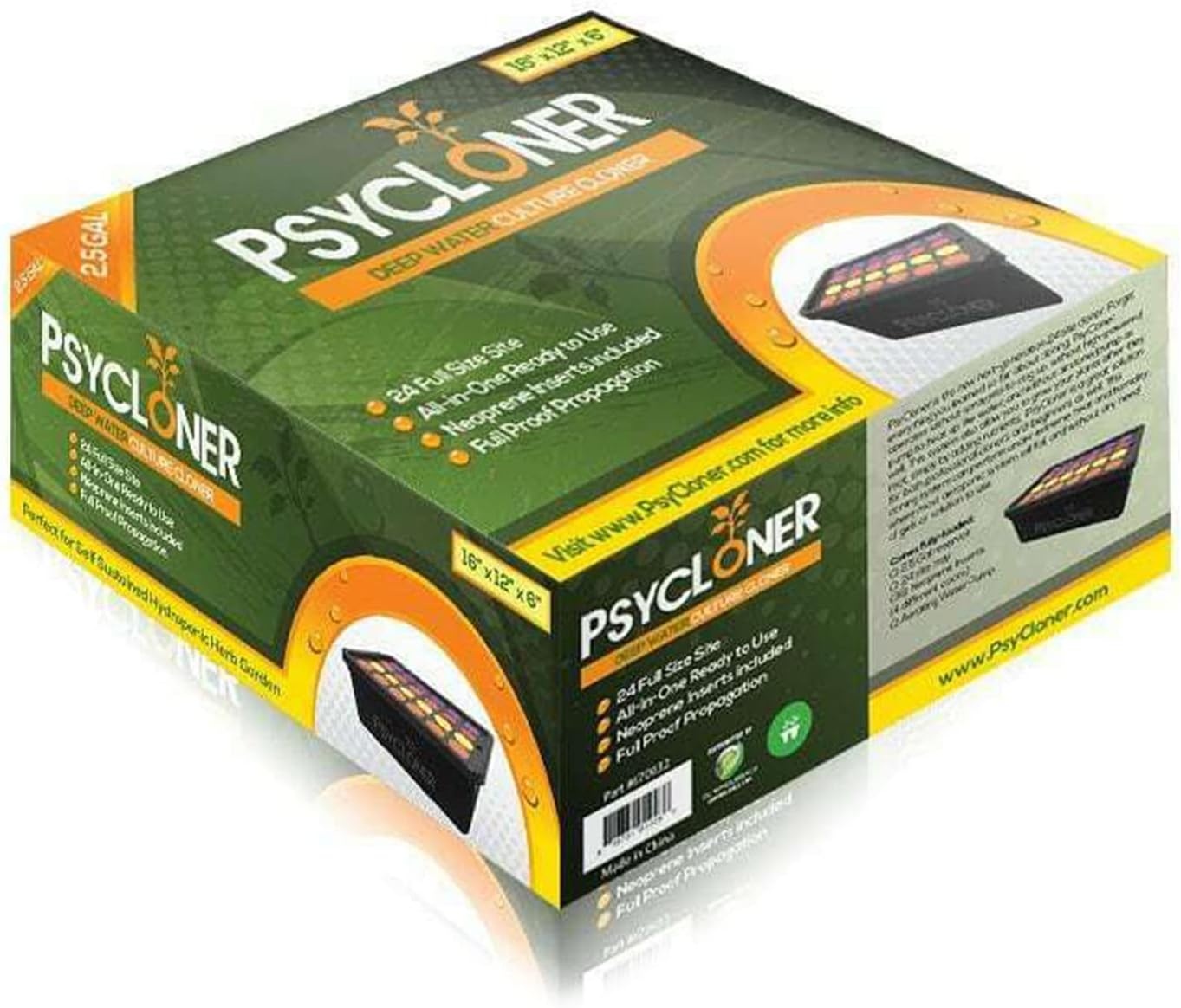 Psycloner Clone Machine, Hydroponics System, Cloner for Plant Cuttings, Propagation, 2 Gallon, Deep Water Culture, DWC (24 Site)