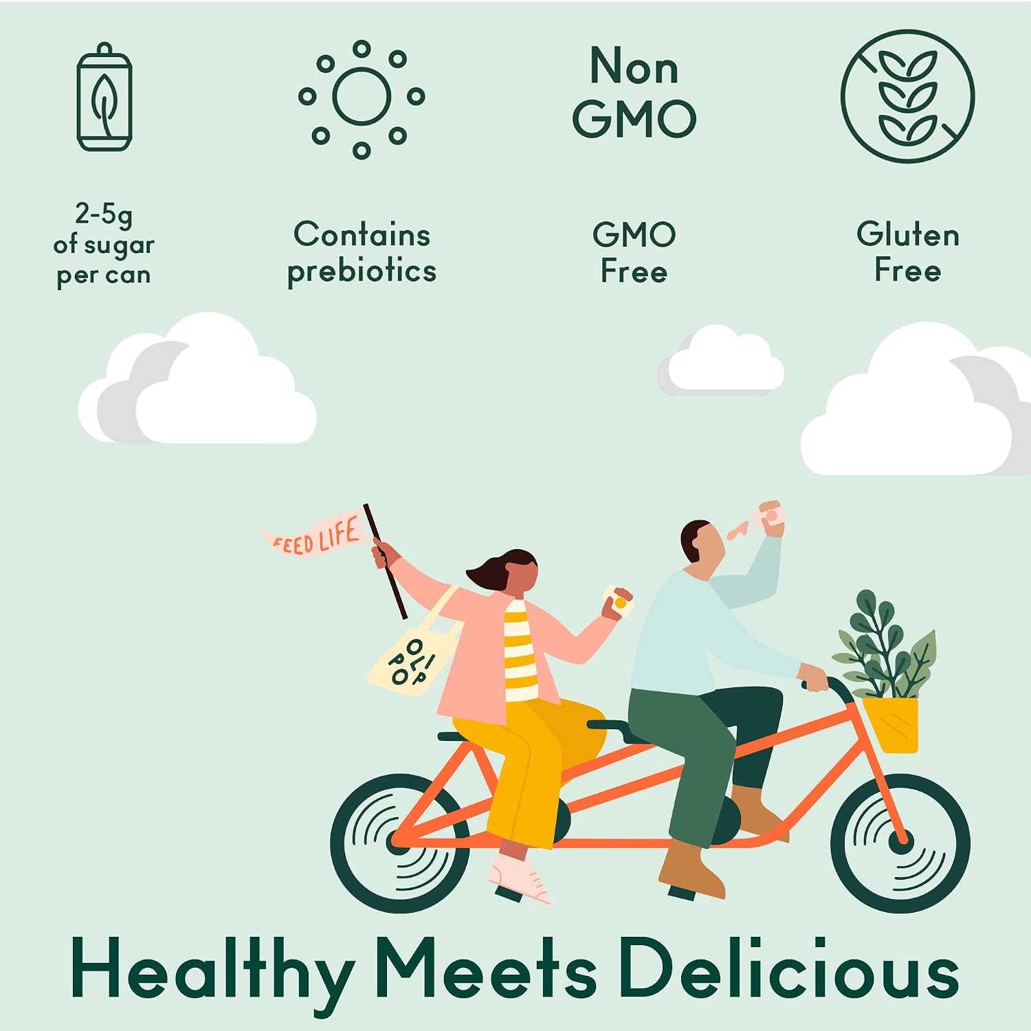 OLIPOP - The Sampler, 6-Flavor Soda Variety Pack, Healthy Soda, Prebiotic Soft Drinks, Supports Digestive Health & Gut Health, High Fiber, Low Calorie