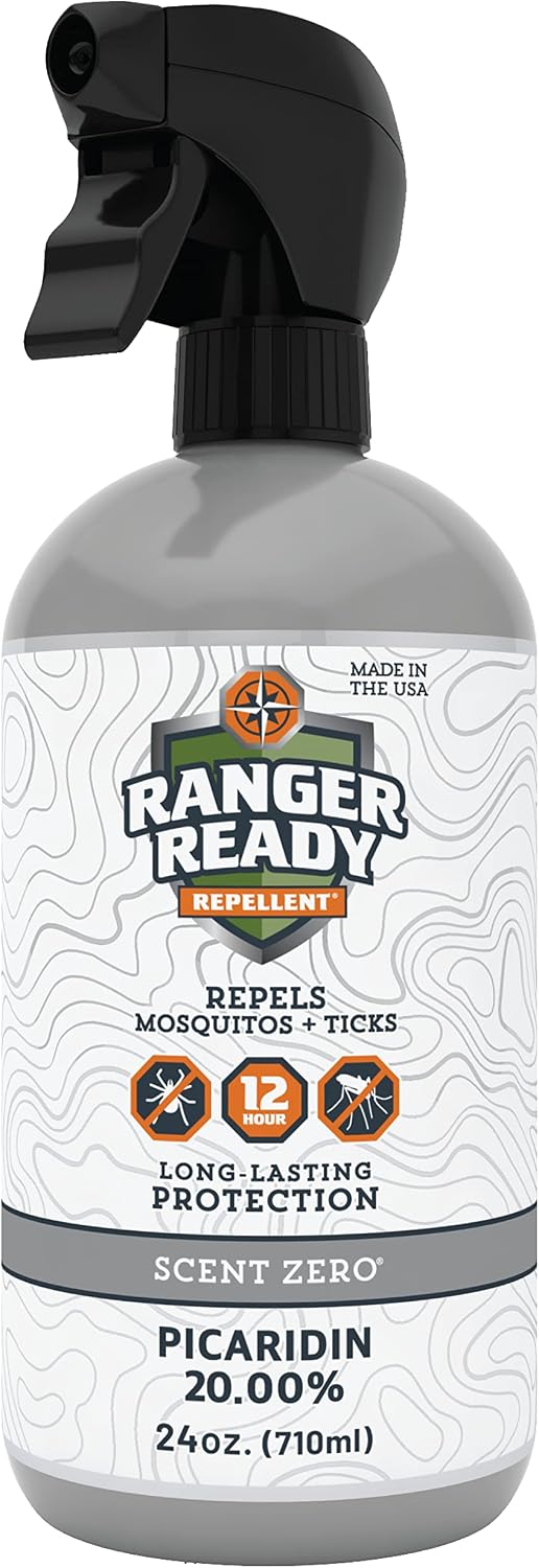 Ranger Ready Repellents Picaridin Insect Repellent Spray with Scent Zero - Mosquito Repellent and Tick Spray (8 oz., Pack of 1)