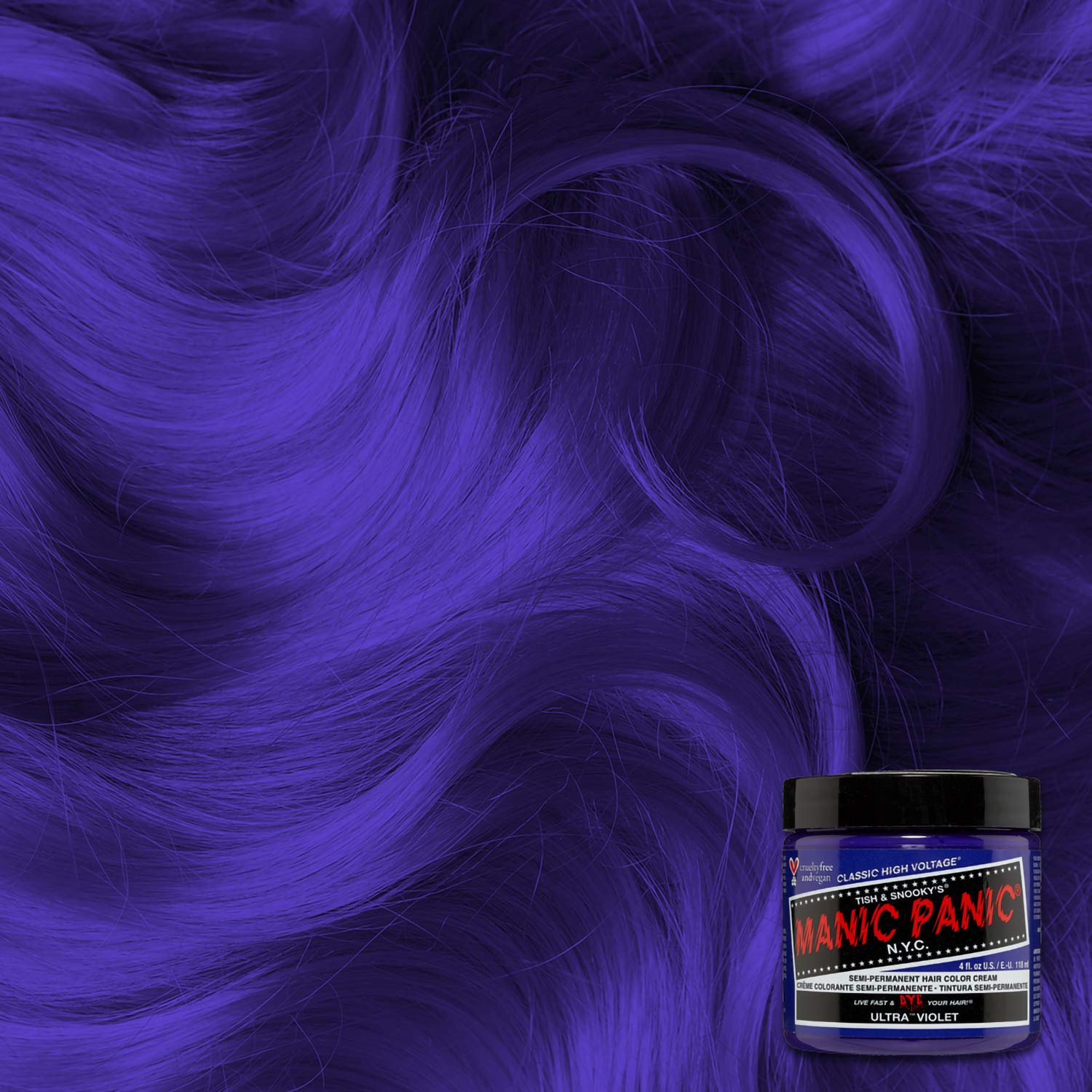 MANIC PANIC Classic Cotton Candy Pink Semi Permanent Hair Color - Bright Pink Hair Dye for Women & Men That Lasts 4-6 Weeks - Vegan, Ammonia & Cruelty-Free - Create & Mix Custom Shades (4oz / 2pk)