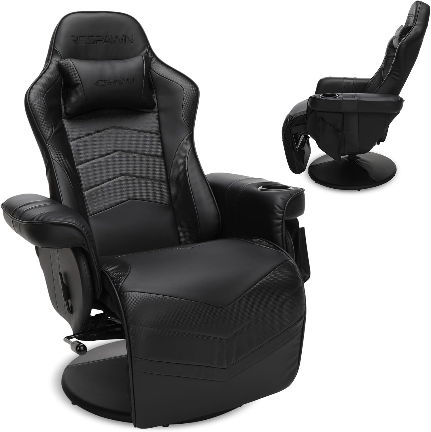 Respawn 900 Gaming Recliner Chair with Footrest, Cup Holder and Swivel