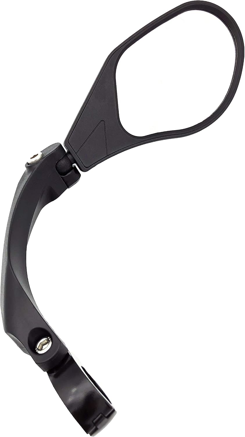 Hafny New Handlebar Bike Mirror, HD,Blast-Resistant, Glass Lens, Reflector (HF-M903LS-FR05 (Bar End Fitting Left Side, Silver Glass))