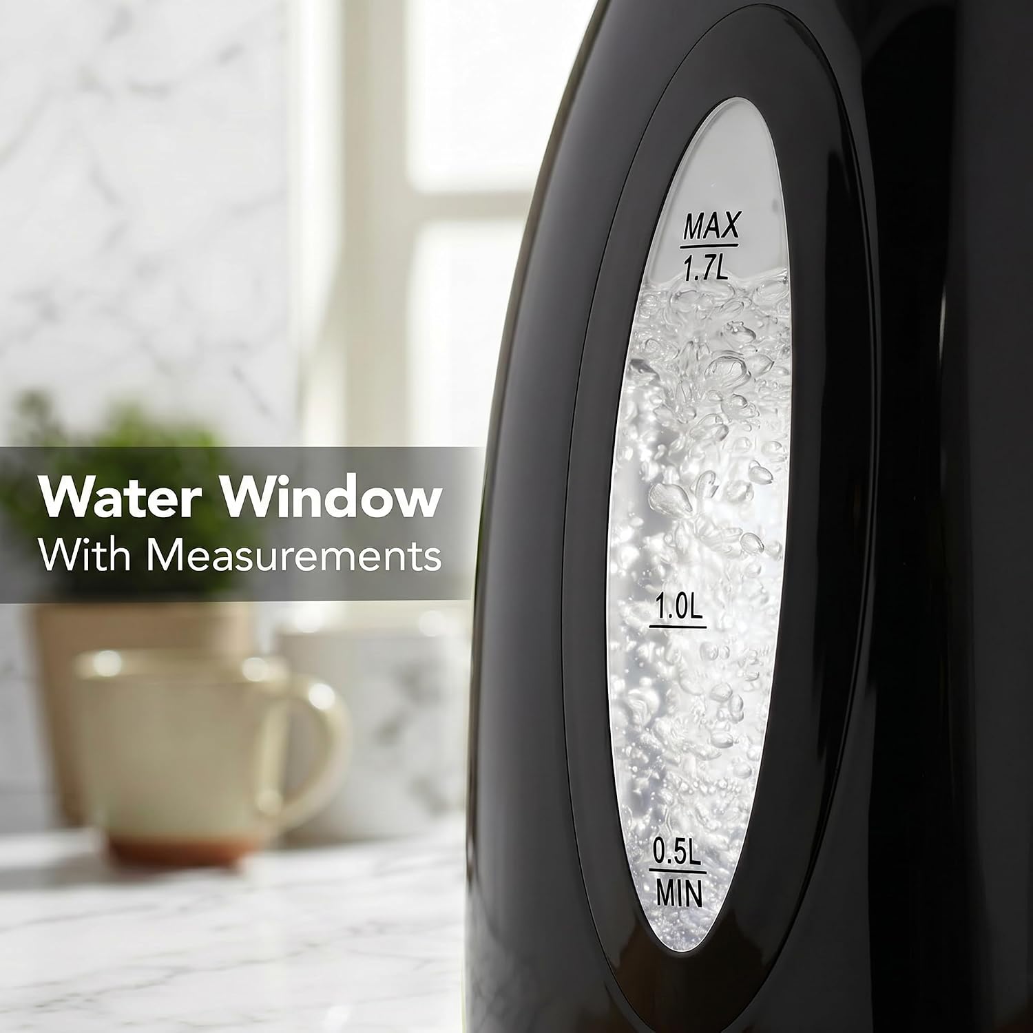 OVENTE 1.7L Electric Kettle with 1100W Fast Boiling Water, Green KP72G