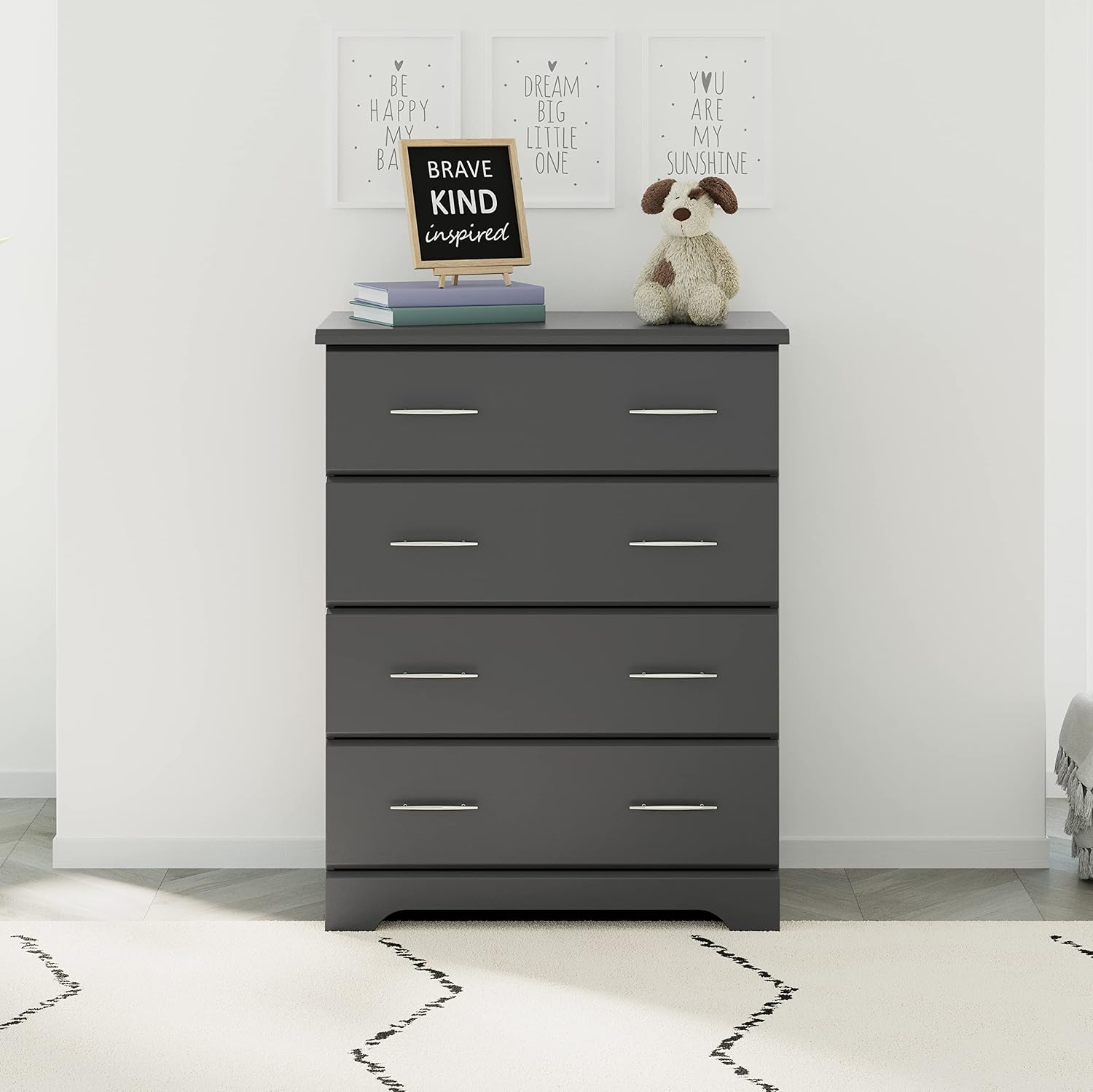 Storkcraft Brookside 2 Drawer Changing Table Dresser, Pebble Gray