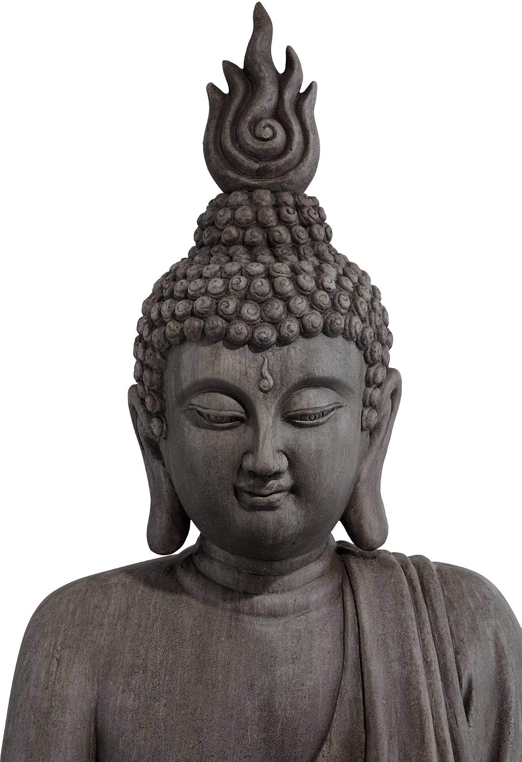 John Timberland Sitting Buddha 29 1/2" High Sandstone Outdoor Statue | Sculpture Zen Asian Japanese Garden Decor Front Porch Patio Yard Outside Home Balcony House Exterior Weathered Light Finish