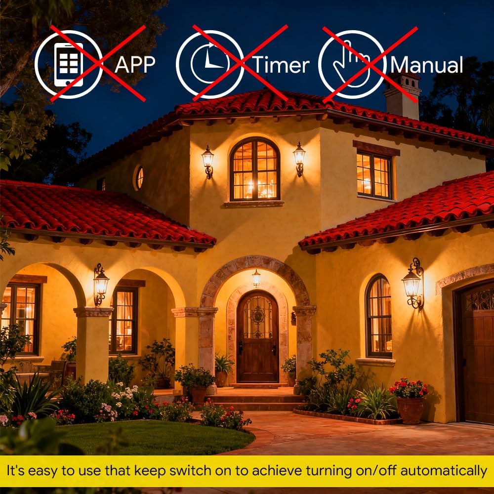 Energetic 4-Pack Dusk to Dawn LED Outdoor Light Bulb, 60 Watt Equivalent(6W), 800LM, Warm White 3000K, E26 Base