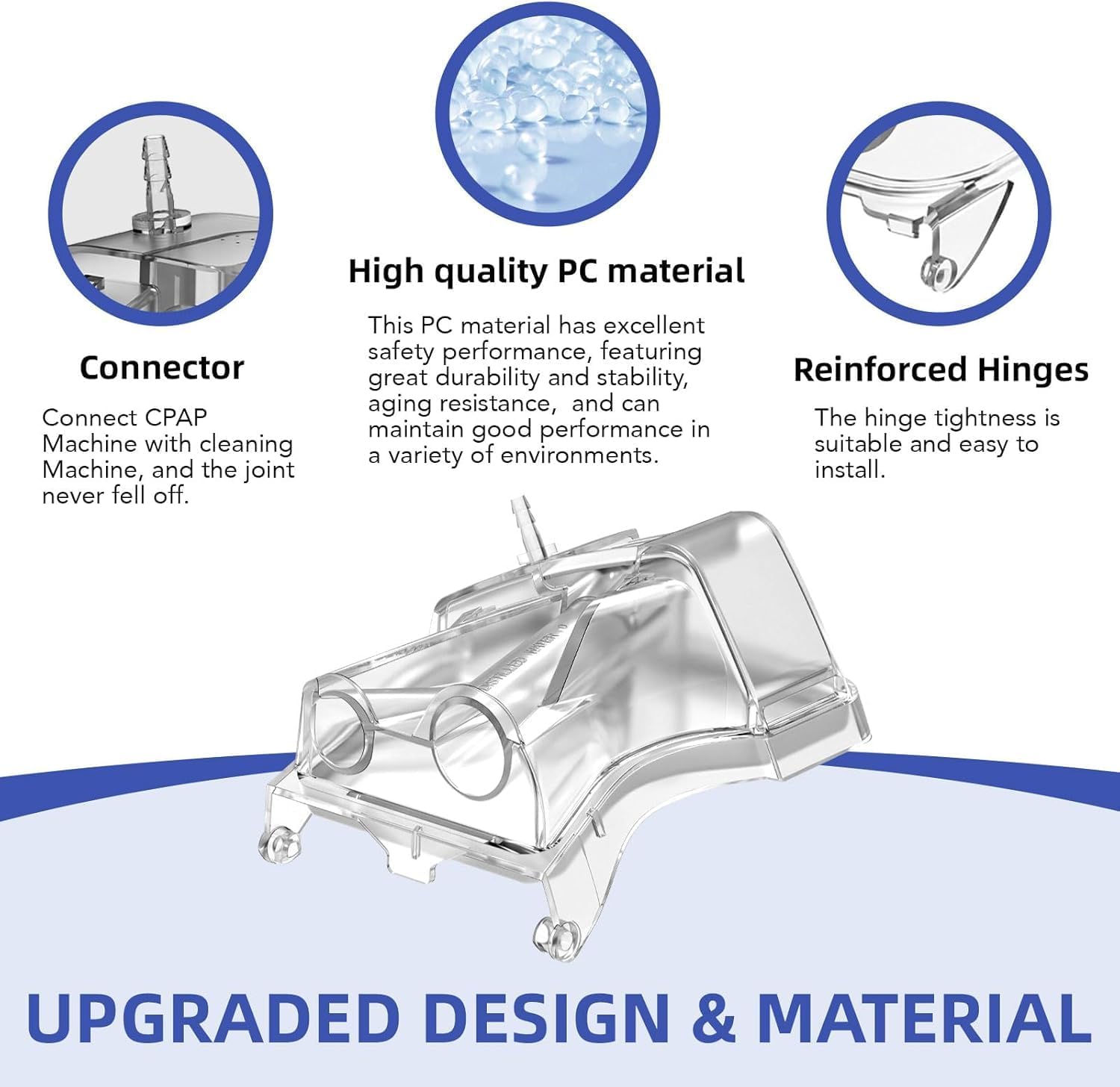 Universal Tubing Adapter for AirCurve 10 Series Machines and ResMed AirSense 10, Compatible with Cleaner and Sanitizer Machines