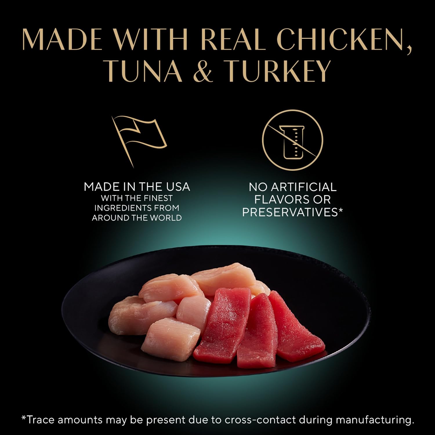 Sheba Perfect Portions Cuts Wet Cat Food, Chicken & Turkey, 2.6 oz, 12 ct | Grain-free, Roasted Chicken & Tender Turkey, adult cat food, protein-rich, no fillers or artificial flavors, twin-pack trays