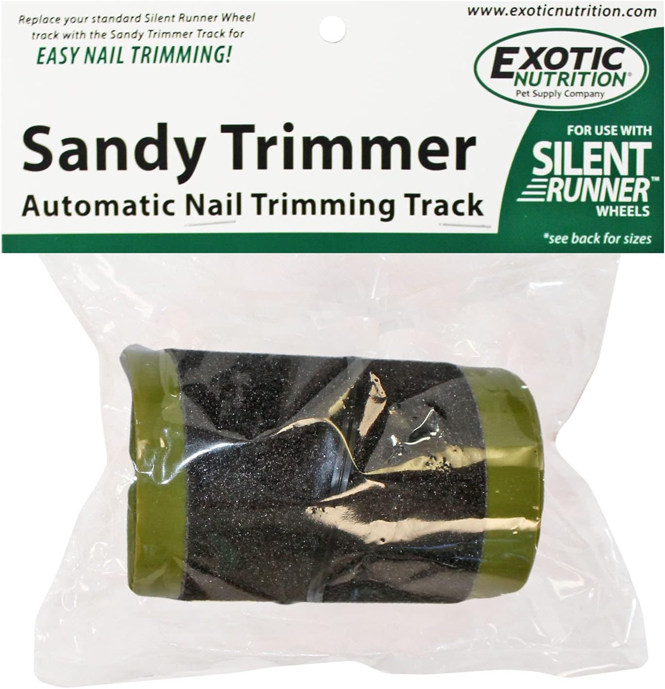Sandy Track - for Green Silent Runner 12" Wide - Textured Nail Trimming Track for Pet Exercise Wheel (Green 12" Wide)