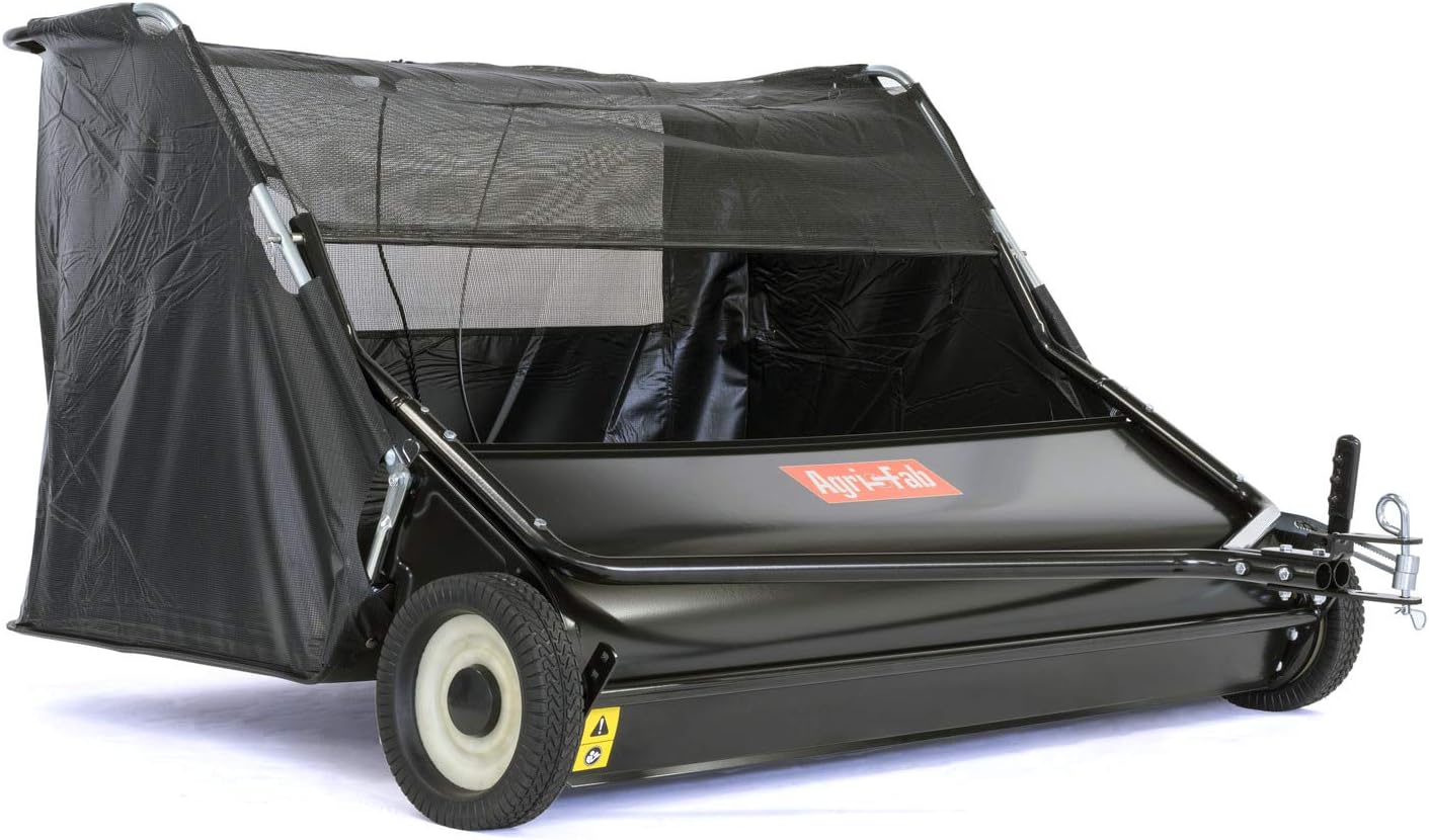 Agri-Fab 45-0546 52" Tow-Behind Lawn Sweeper, 26 cu. ft Hopper Bag Capacity, Leaf & Grass Catcher