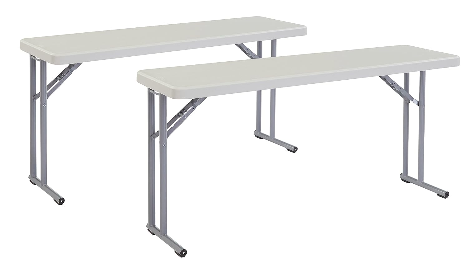 Seminar Folding Table by National Public Seating – 18x72 Portable, Heavy-Duty Foldable Table Indoor/Outdoor Table for Office, Conferences & Training Rooms – Lightweight & Durable, Speckled Gray