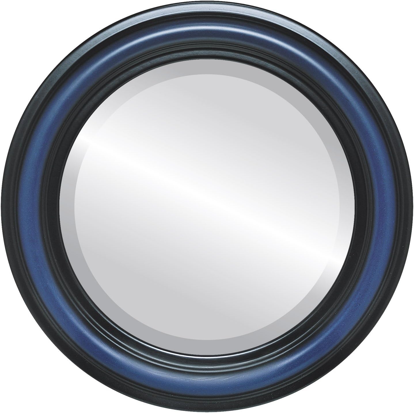 OVALCREST Round Beveled Wall Mirror for Home Decor - Philadelphia Style - Rubbed Bronze - 22x22 Outside Dimensions