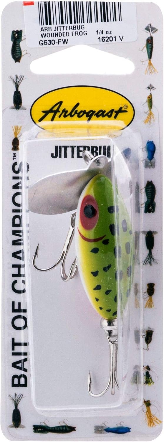 Arbogast Jitterbug Topwater Bass Fishing Lure - Excellent for Night Fishing