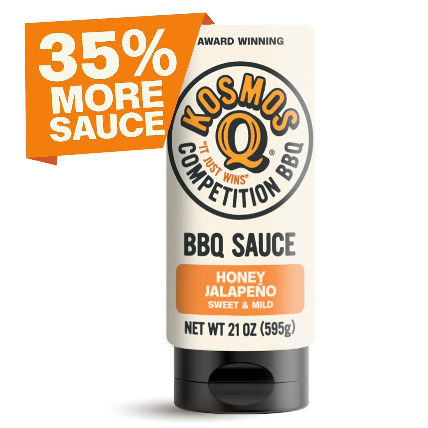 Kosmos Q Sweet Apple Chipotle BBQ Sauce, Tangy Natural Barbecue Sauce with Real Apples & Spicy Chipotle Peppers, Sweet & Spicy Glaze for Pork, Chicken, Ribs & More, Gluten Free, 15.5 Oz Bottle