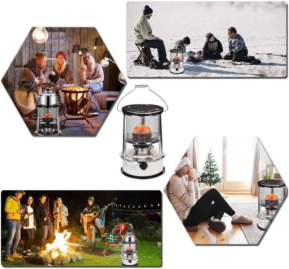 Kerosene Stove Heater for Indoor Camping, Large Kerosene Stove with Automatic Extinguisher for Home, Heating, Cooking, Garage