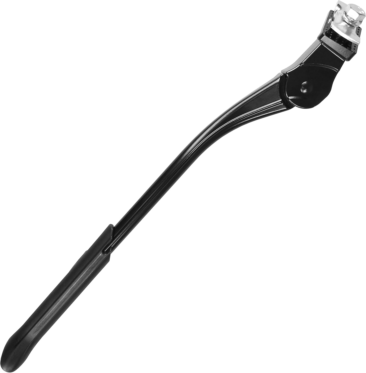 BV Bicycle Kickstand for 24”-28” - Adjustable Bikes Kickstand for Adult Bike with Non-Slip Foot & Spring-Loaded Latch for Stable Any-Angle Stance (Silver, Regular Duty)