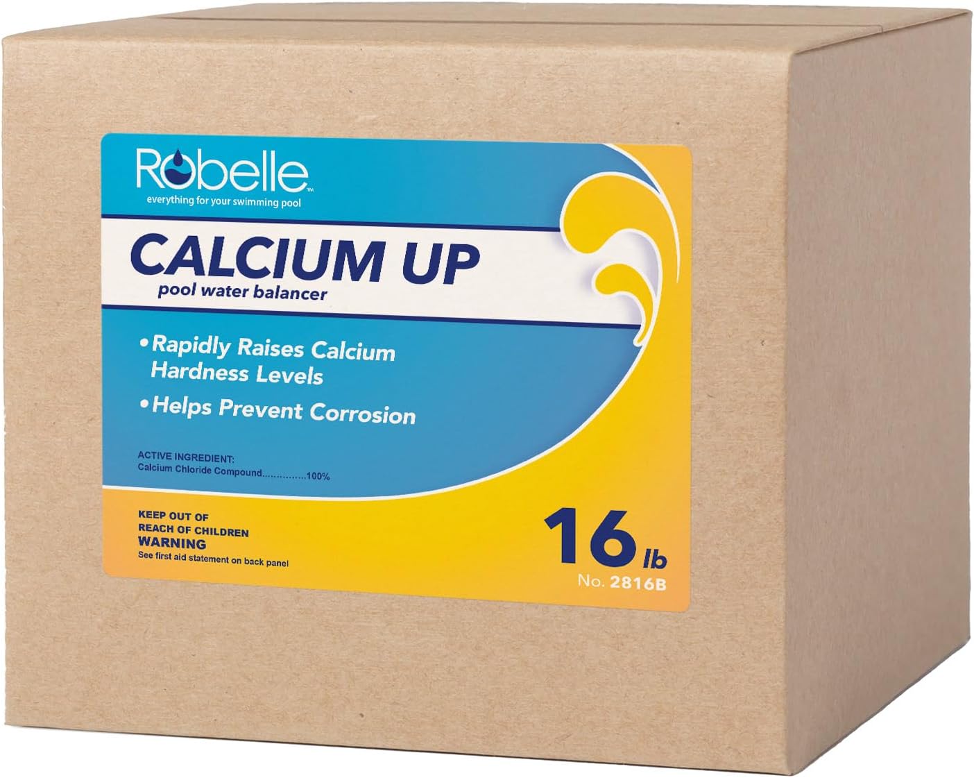 Robelle 4-Pounds Premium Pool Calcium Up, Made in USA | Pool Calcium Hardness Increaser, 100% Calcium Chloride, 8 ounces raises calcium hardness level 10 ppm per 5,000 gallons