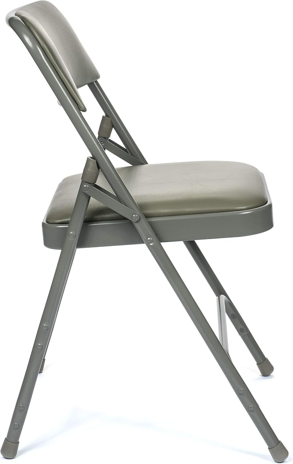 Vinyl Folding Card Table and Chair Set (5pc) - Comfortable Padded Upholstery for Easy Cleaning - Fold Away Design, Quick Storage and Portability, Premium Quality (Grey)