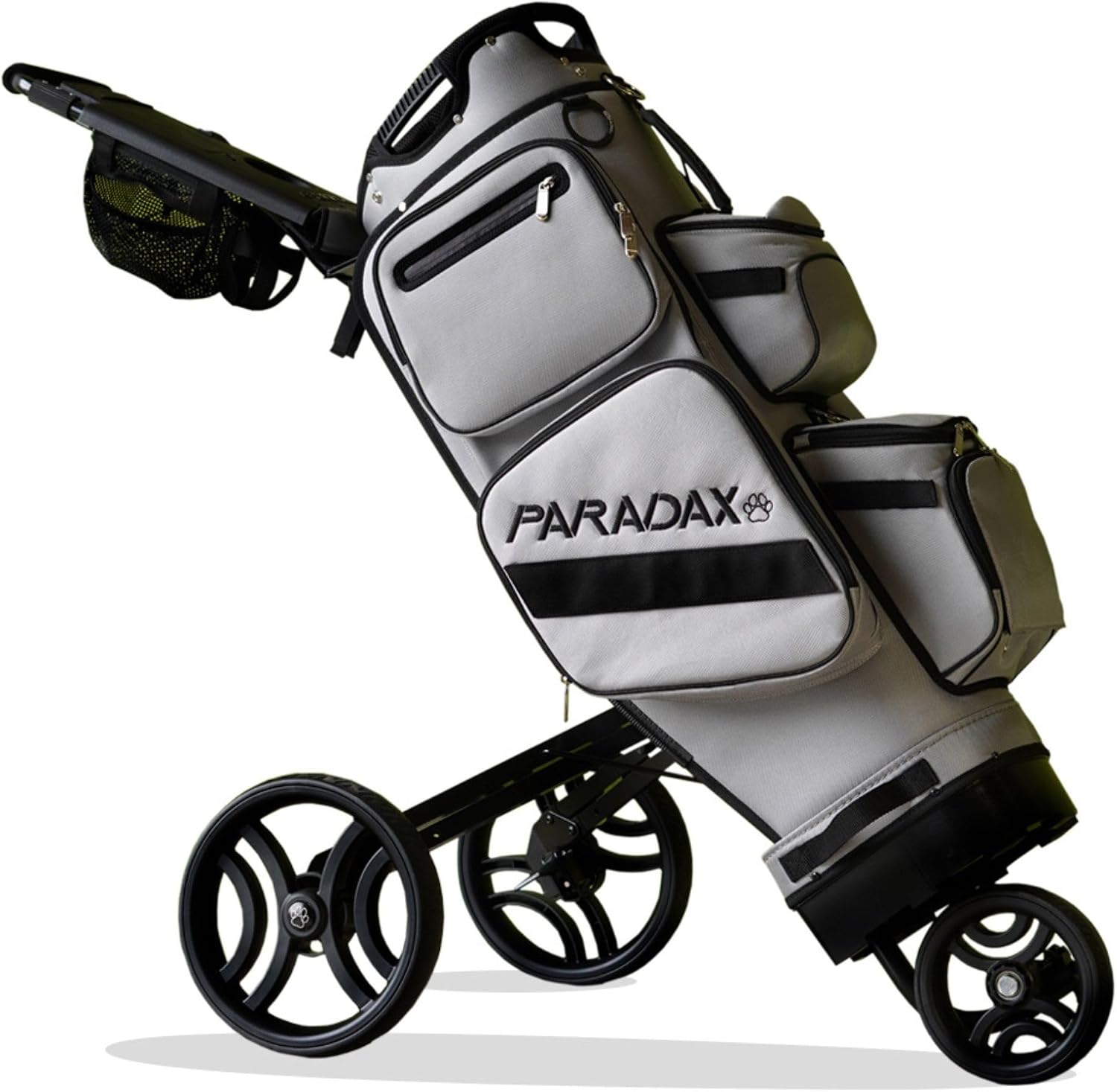 PARADAX A1-1 All-in-One Golf Bag - Cart Built Inside The Bag! | Cart hides Inside The Golf Bag Within Seconds. Push Golf Bag and Cart | Golf Bag and Cart Combo | Golf Bag with Wheels
