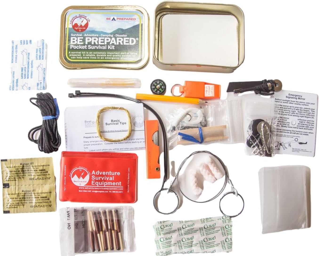 Be Prepared® Pocket Survival Kit PSK Holder not Included