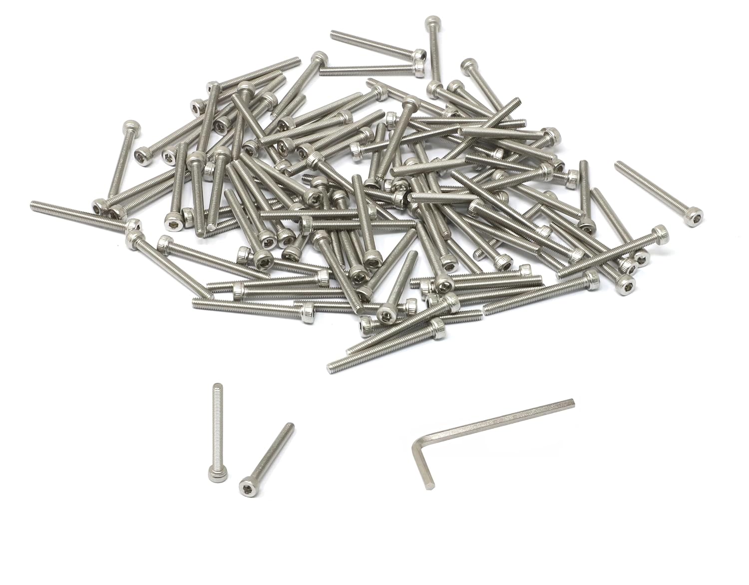 iexcell 20 Pcs M8 x 30/35/40/45/50 mm Stainless Steel 304 Hex Socket Head Cap Screws Bolts Assortment, Fully Threaded
