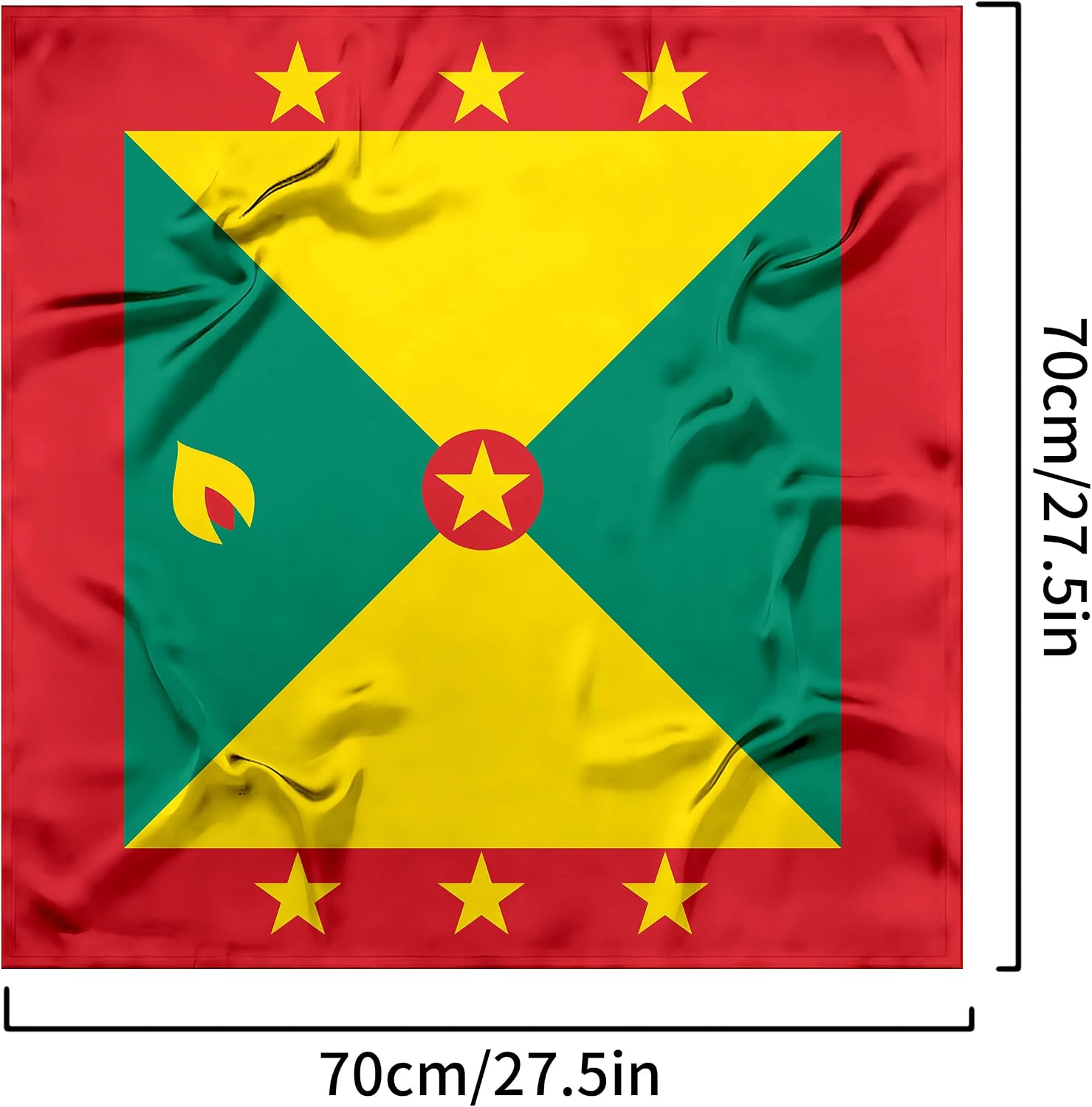 Fashion Bandana Women,Flag Silk Scarf,27.5x27.5 Large Square bandanas,Satin Hair for Sleeping,Travel,for Gift