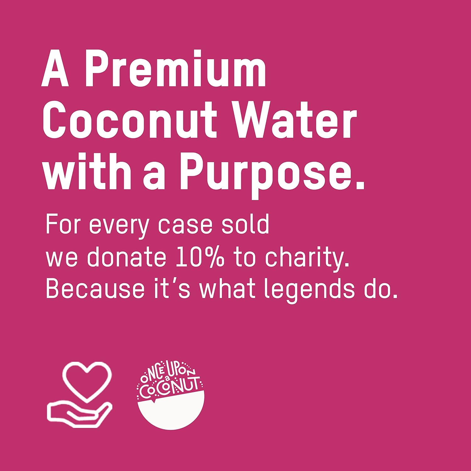 Once Upon a Coconut Premium Coconut Water - Low Calorie All-Natural Drink with Electrolytes - Non-GMO - Gluten-Free - 10.8 Fl Oz (Pack of 12)