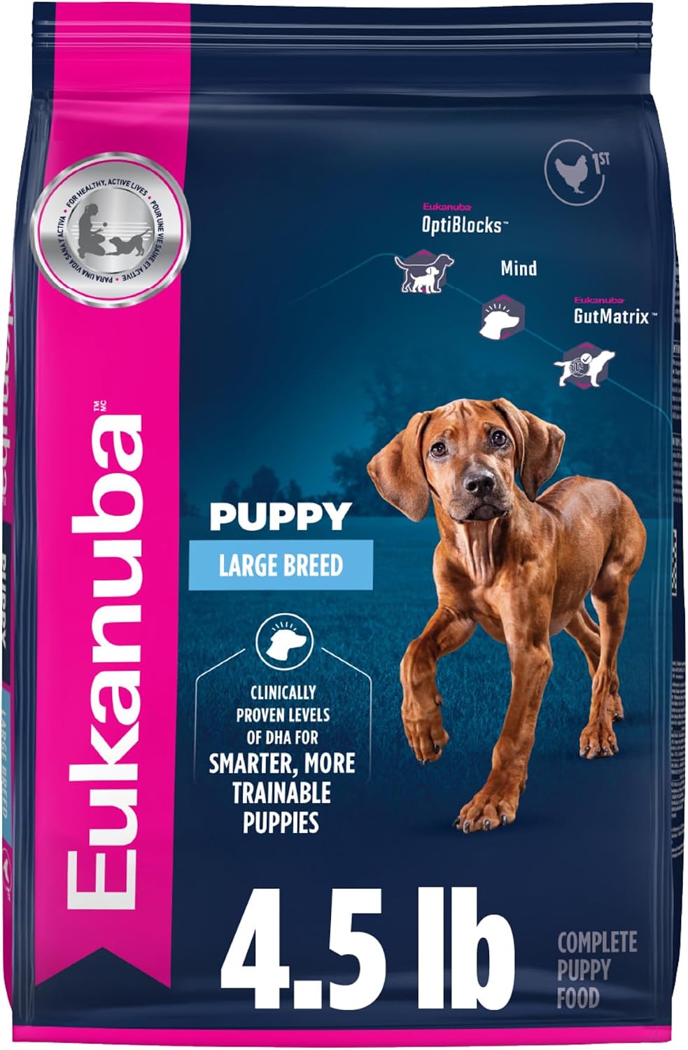 Eukanuba Puppy Large Breed Dry Dog Food, 4.5 lb Bag.