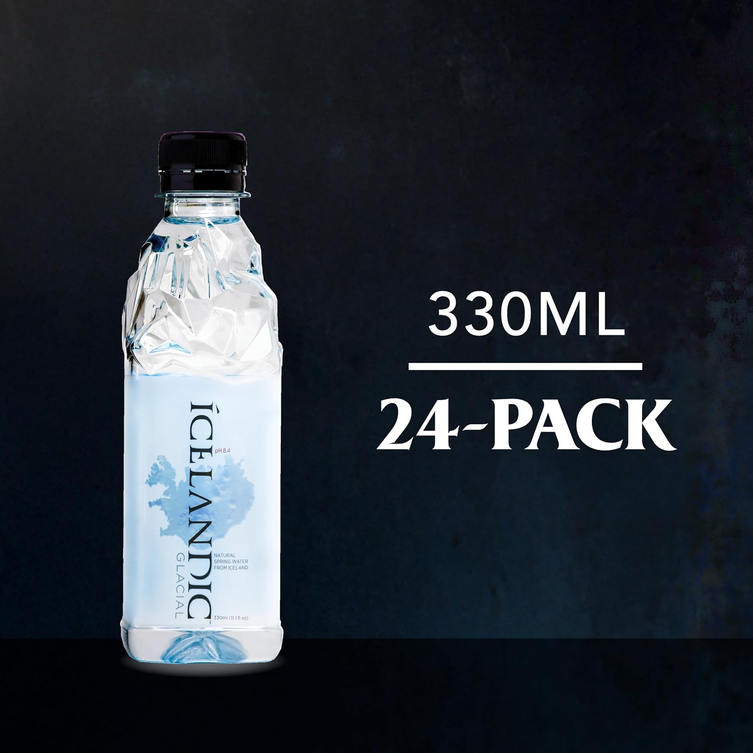Icelandic Glacial Natural Spring Alkaline Water, 16.9 Fl Oz (Pack of 24) | Natural Spring Alkaline Water