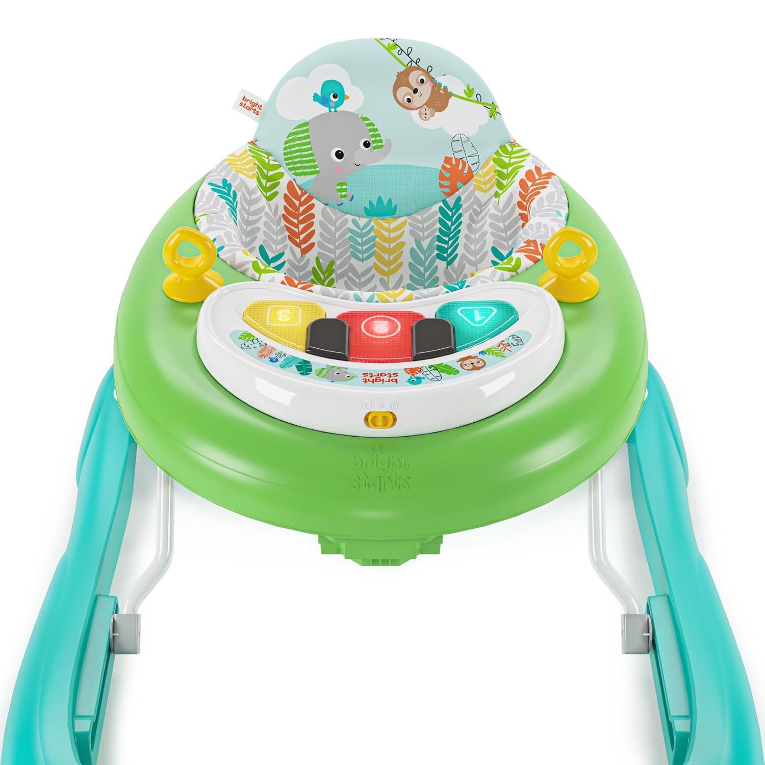 Bright Starts JuneBerry Walk-A-Bout Baby Walker and Entertainer, with Easy Fold Frame for Storage, Ages 6 Months +