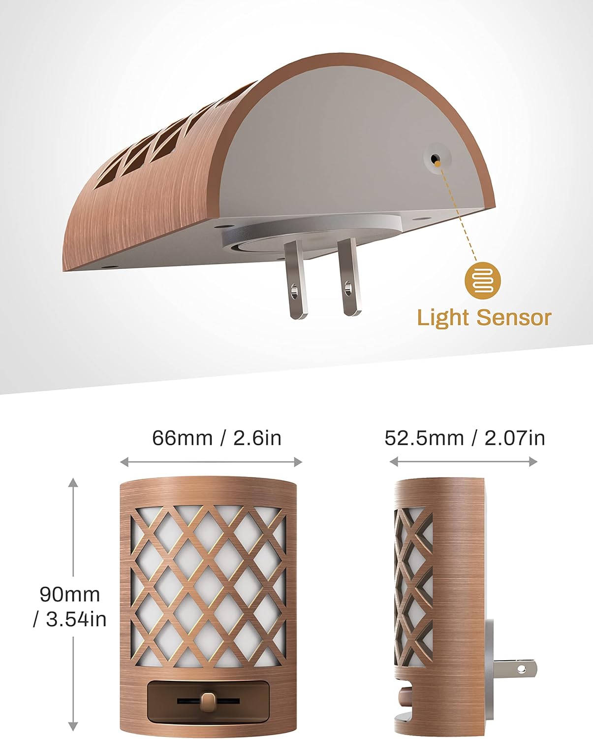 DORESshop Nights Lights Plug Into Wall, Plug in Night-Light, 3000K