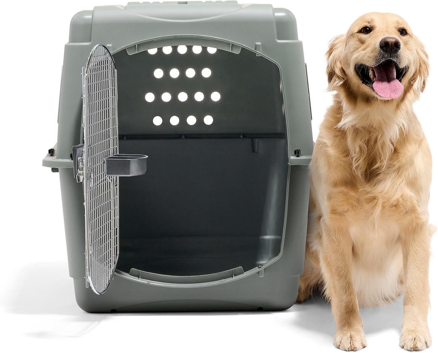 Petmate Sky Kennel - For Air and Travel, Airline Compliant Dog Crate for Pets 50-70 lbs, Heavy Duty Dog Kennel, Made in the USA- 36 Inches