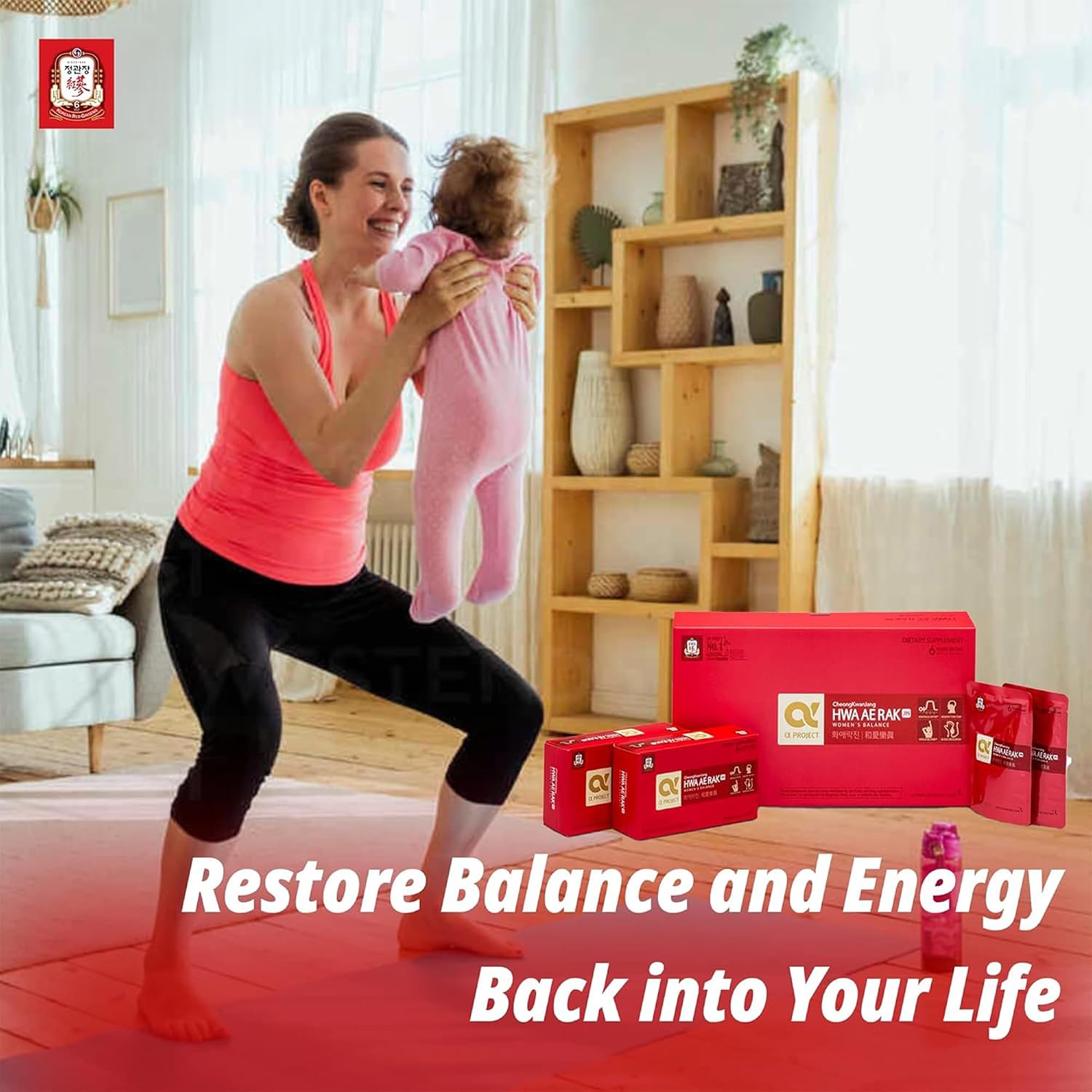 Jung Kwan Jang HWA AE RAK JIN Red Ginseng Women's Balance Drink 30 Pouches