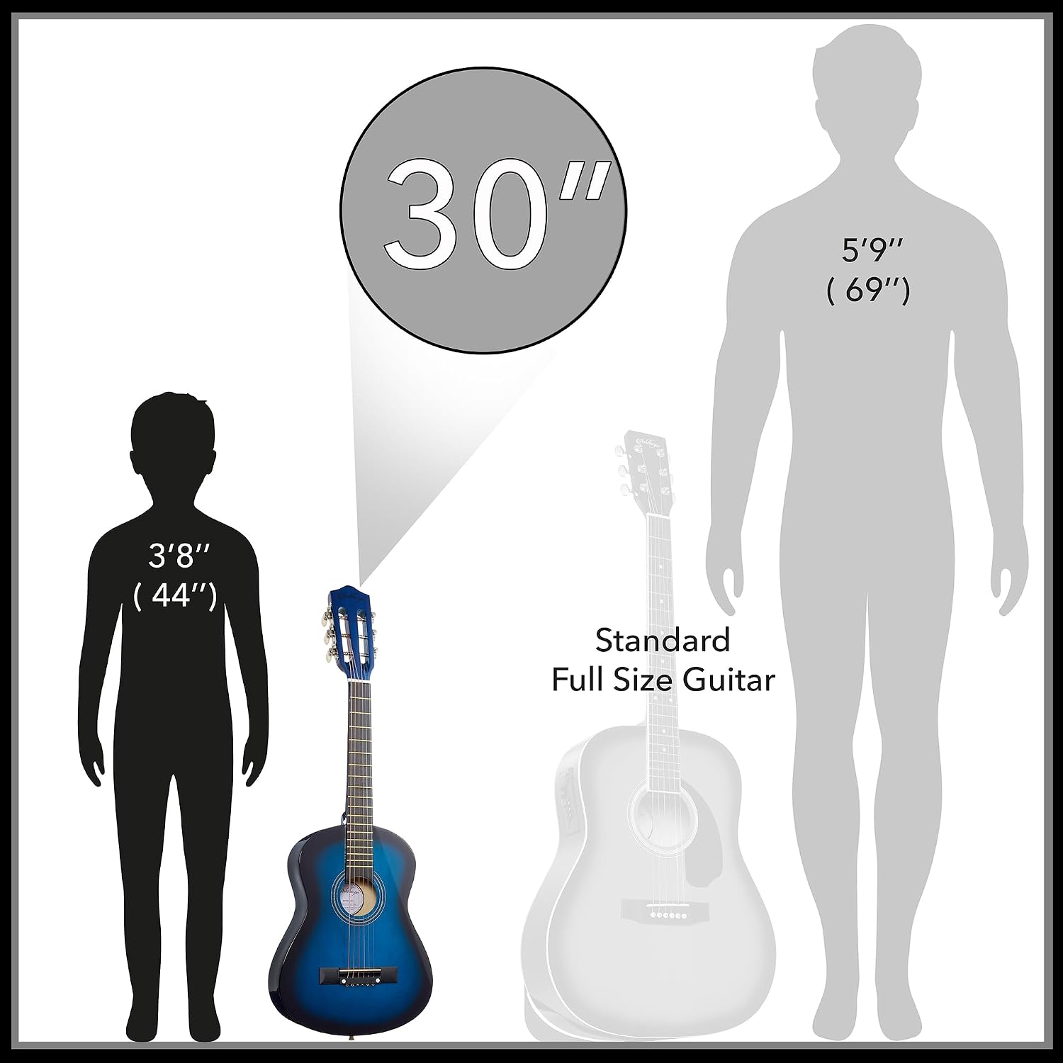Ashthorpe 38-inch Beginner Acoustic Guitar (Red), Starter Kit with Gig Bag, Extra Strings, Strap, Picks, and Lessons