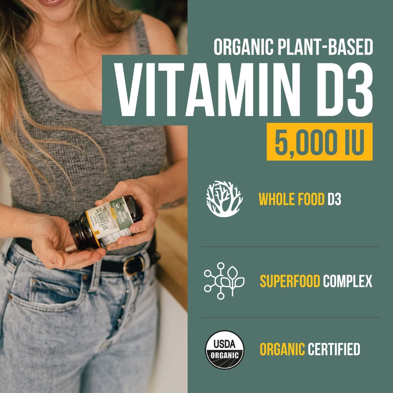 Plant-D3 Organic Vitamin D3 5000 IU - Vegan