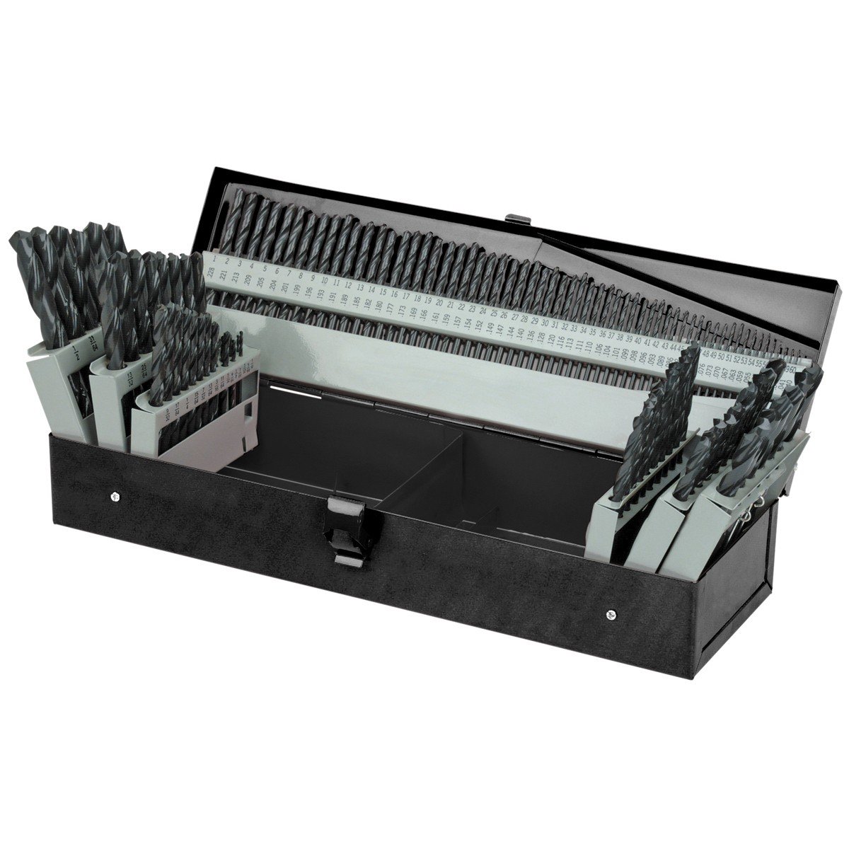 115 Pc High Speed Steel Drill Bit Set with Index New 90 Day Warranty