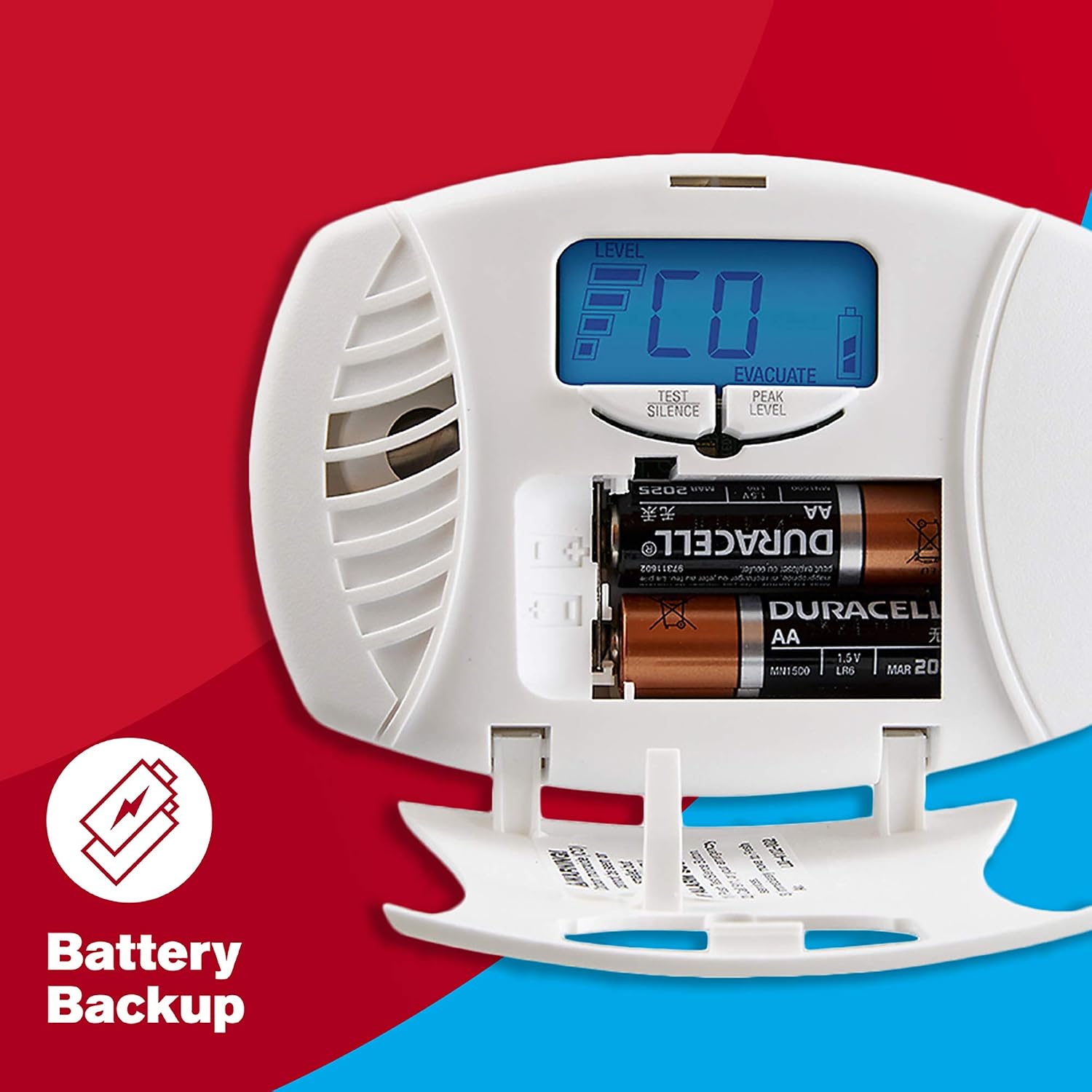 First Alert Plug in Carbon Monoxide Alarm with Digital Display | CO615, AA Battery Backup