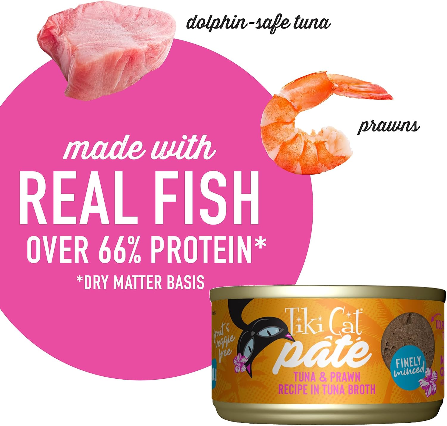 Tiki Cat Grill Pâté Wet Cat Food, Tuna & Prawn, 2.8 oz. Cans (12 Count)