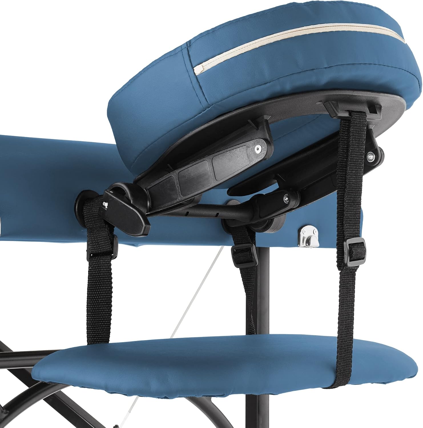 Saloniture Professional Portable Lightweight Bi-Fold Massage Table with Aluminum Legs - Includes Headrest, Face Cradle