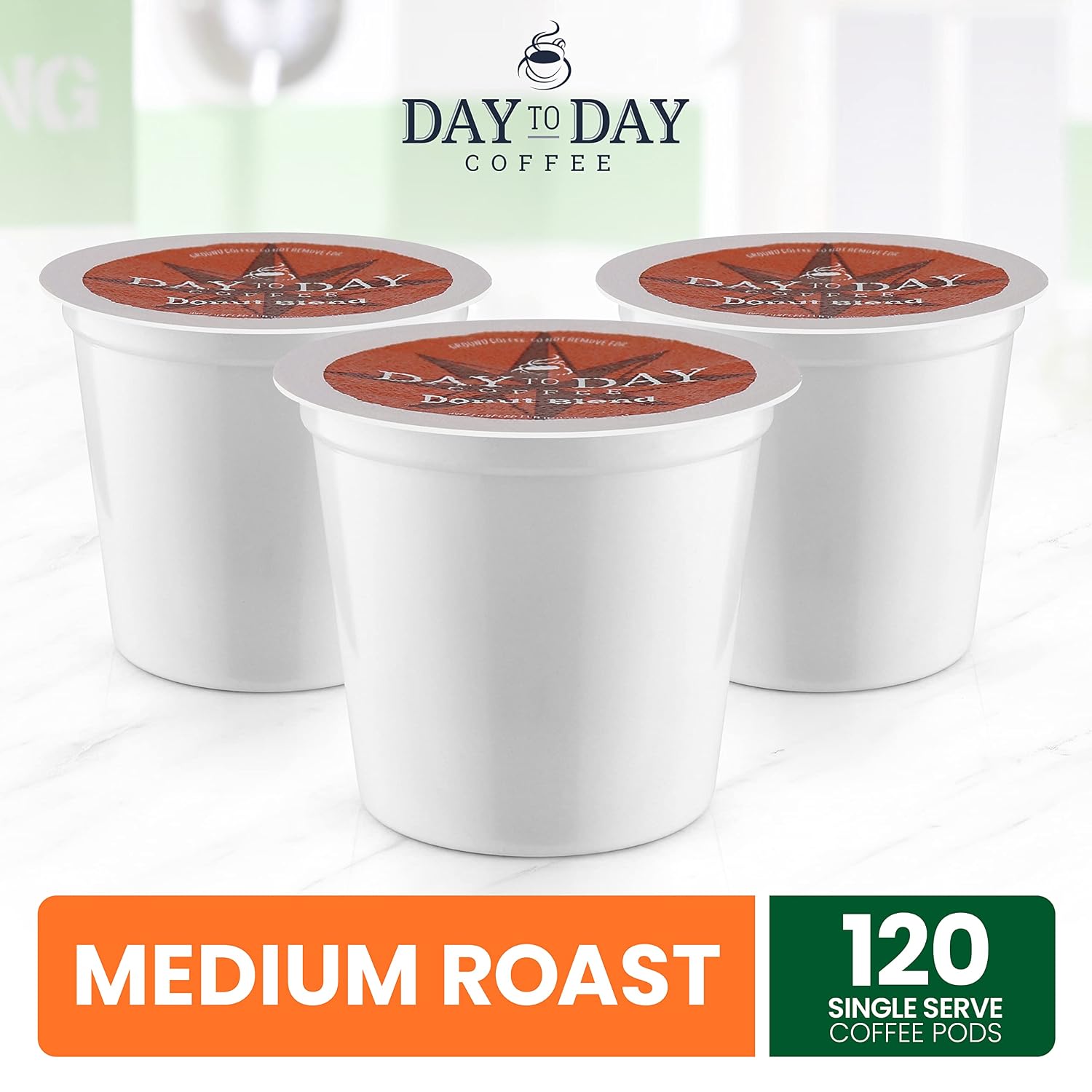 Day To Day Coffee Pods, Breakfast Blend Medium Roast, 120 Count K-Cup | Compatible with Keurig K-Cup brewers. Bulk single serve pods for everyday morning coffee at home, office or breakroom