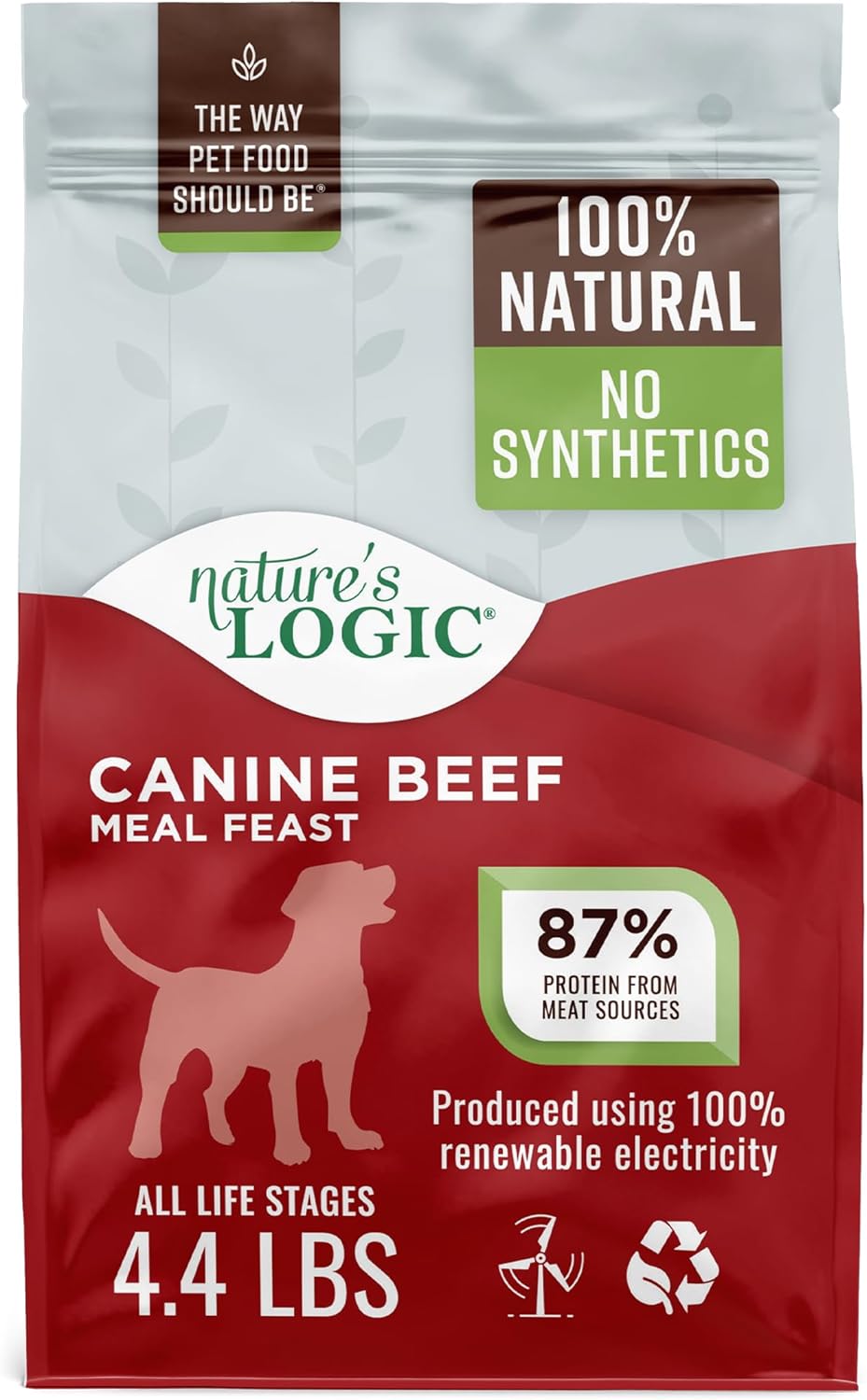 NATURE'S LOGIC Dry Dog Food - Beef Meal Feast Dry Kibble, 13 lb