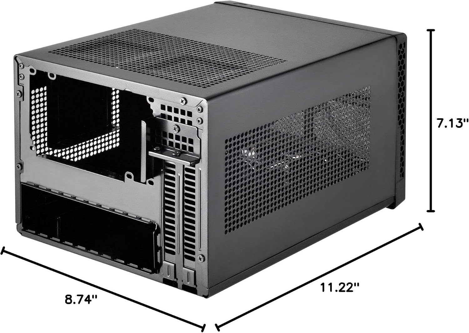 Silverstone Computer Case with Mesh Front Panel,Black (SG13B)