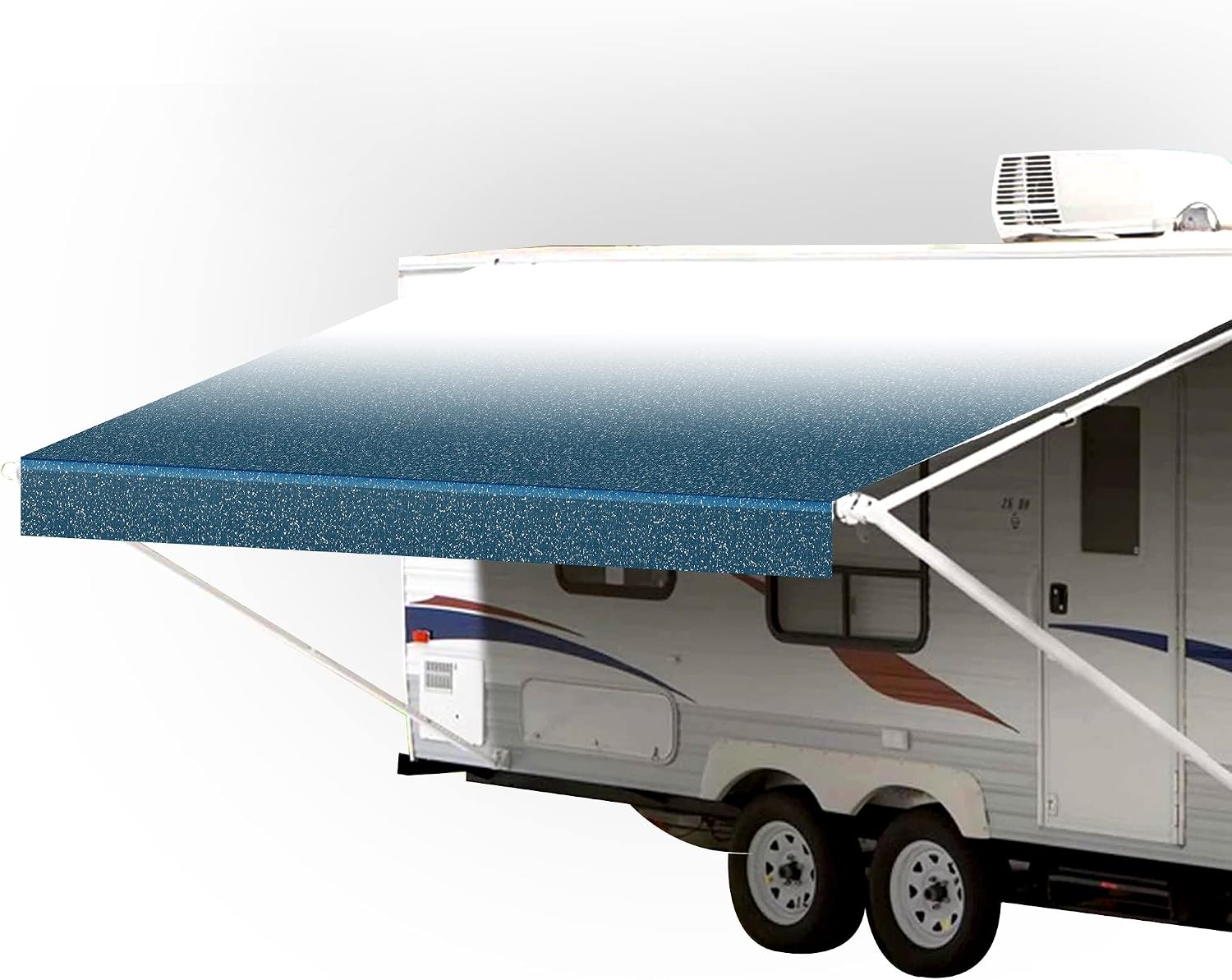SunWave Premium Vinyl RV Canopy | Awning Fabric Replacement (20', Grey Fade)
