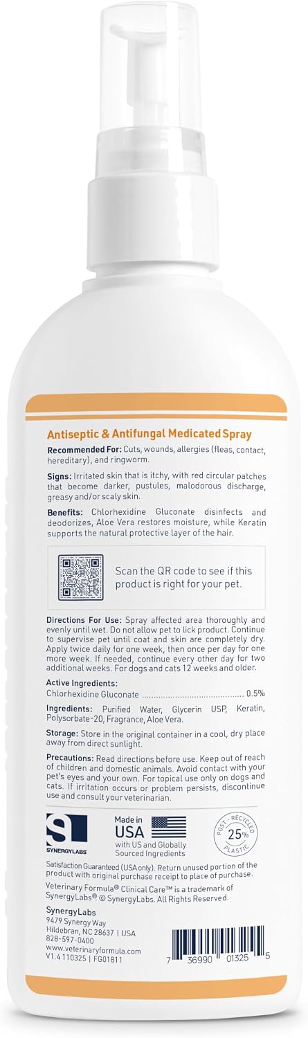 Veterinary Formula Clinical Care Antiseptic & Antifungal Spray, 8 fl oz