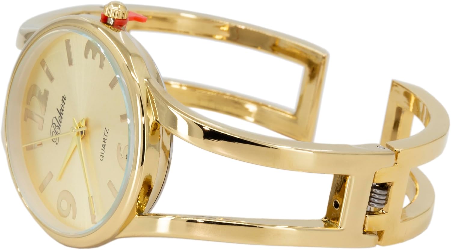 Collections Women's Elegant Analog Quartz Watch - 33mm Case, Casual Metal Cuff Bangle Design, Adjustable Fit for 7-8 Inch Wrist Size